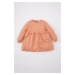 DEFACTO Baby Girl Long Sleeve Basic Dress