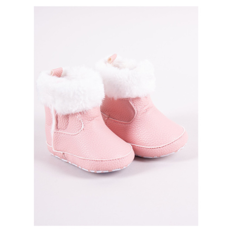 Detské zimné topánky Yoclub Yoclub_Velcro_Strappy_Girls'_Boots_OBO-0185G-0500_Pink