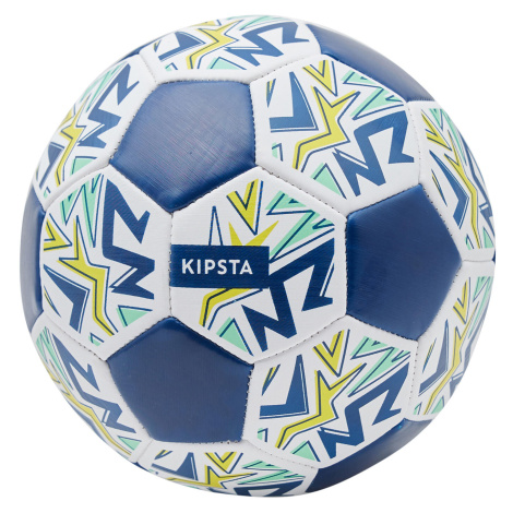 Futbalová minilopta pre deti Learning Ball veľkosť 1 bielo-modrá KIPSTA