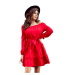 DAISY - Červené dámske šaty s volánikmi 265-4