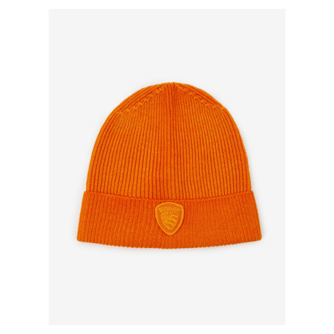 Oranžová pánska vlnená čiapka Blauer