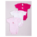 Yoclub Kids's Bodysuits With Hearts 3-Pack BOD-0503G-A23K