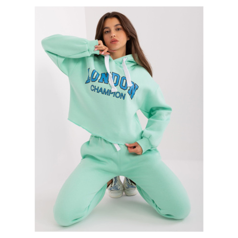 Mint blue tracksuit with Laraina print