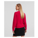 Sveter Karl Lagerfeld Light V-Neck Knit Sweater Persian Red