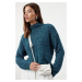 Trendyol Petrol Soft Textured Cotton Knitwear Sweater