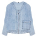 Trendyol Blue Hooded Denim Jacket