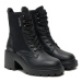 Tommy Jeans Členková obuv Tjw Mid Heel Boot Mix Media EN0EN02556 Čierna