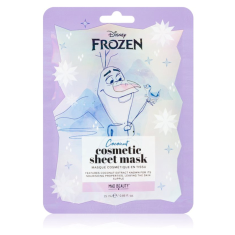 Mad Beauty Frozen Olaf plátenná maska s rozjasňujúcim a hydratačným účinkom
