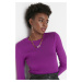 Trendyol Purple Basic Crew Neck Knitwear Sweater