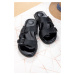 Ducavelli Bada Men's Genuine Leather Slippers, Genuine Leather Slippers, Orthopedic Sole Slipper