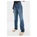 Trendyol Indigo Wash Detail High Waist 90's Wide Leg Jeans