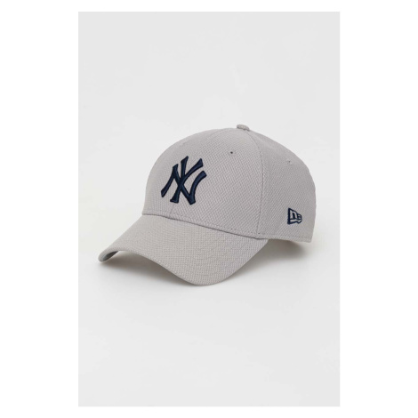 Šiltovka New Era šedá farba, s nášivkou, NEW YORK YANKEES