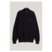 SVETER GANT COTTON PIQUE HALFZIP BLACK