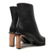 Calvin Klein Členková obuv Ankle Boot 70 Lth HW0HW02092 Čierna