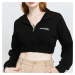 Mikina Sixth June Zip Up Crop Sweatshirt Black