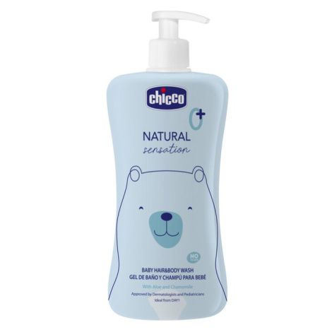 CHICCO Šampón na vlasy a telo Natural Sensation s aloe a kamilkou 500ml, 0m+