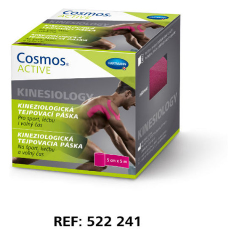 COSMOS ACTIVE kineziologická tejpovacia páska 5 cm x 5 m ružová