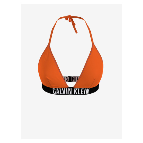 Oranžový dámsky horný diel plaviek Calvin Klein