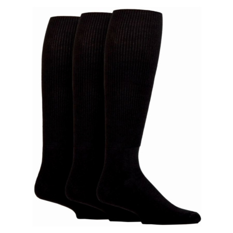 IOMI 3 páry Diabetik podkolienok Bambus so zdravotným lemom Čierne