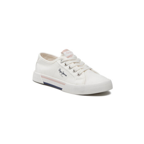 Pepe Jeans Tenisky Brady Girl Basic PGS30543 Biela