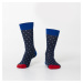 Men's dark blue polka dot socks