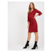 TMAVOČERVENÉ KOKTAILOVÉ ELEGANTNÉ ŠATY -LK-SK-507838.93-DARK RED