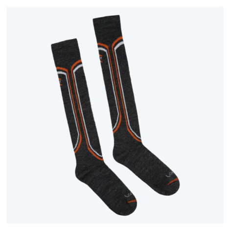 Ponožky 1690 Ski Light - Lorpen Merino tm.šedá-oranžová Gemini