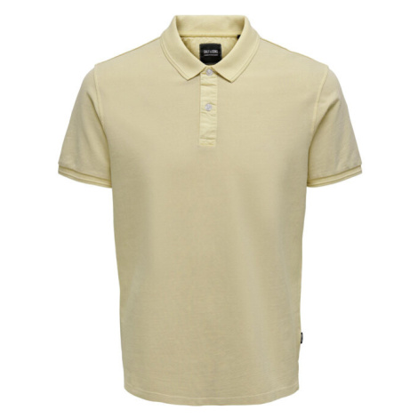 Only & Sons Polokošeľa 22021769 Béžová Slim Fit