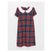 LC Waikiki Baby Collar Plaid Short Sleeve Girls' Dress