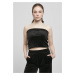 Women's short velvet top black