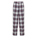 SF (Skinnifit) Dámske flanelové pyžamové nohavice - Biela / ružová