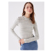 LC Waikiki High Collar Striped Long Sleeve Women's T-Shirt