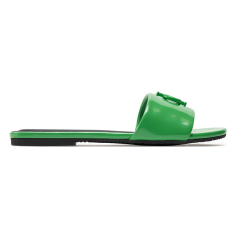 Calvin Klein Jeans Šľapky Flat Sandal Slide Mg Met YW0YW01348 Zelená