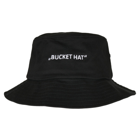 Lettered Bucket Hat Black