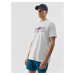 Men's T-shirt with 4F print - white