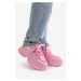 Women's sneakers on a solid sole - pink Nevela