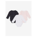 Súprava troch detských bodov v bielej, čiernej a ružovej farbe Tommy Hilfiger