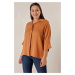 By Saygı Bat Sleeve Plus Size Imported Viscose Shirt