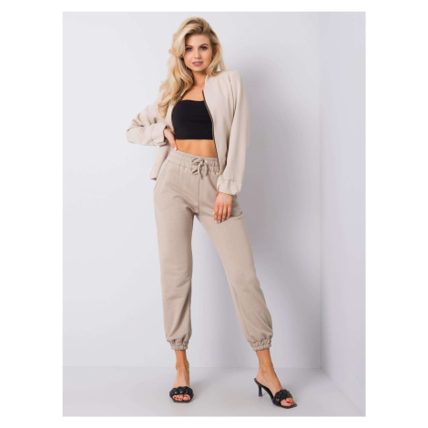 RUE PARIS Women's beige sweatpants