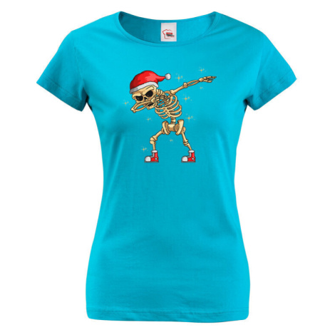 Dámské tričko Kostlivec dab dance - vtipné vianočné tričko