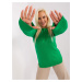 Plus Size Green Round Neck Sweater