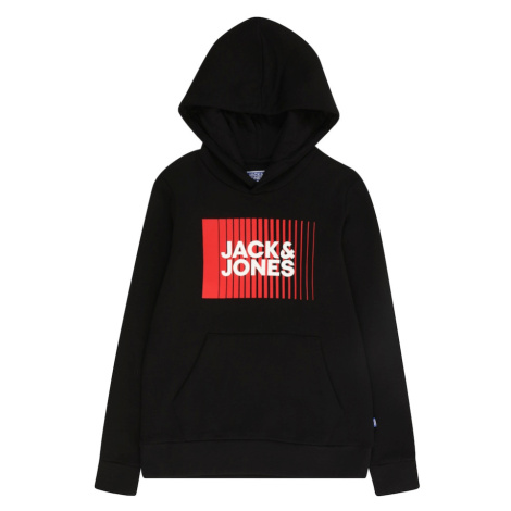 Jack & Jones Junior Sveter  tmavočervená / čierna / biela