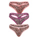 3PACK women's thongs Fine woman multicolor