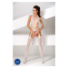 Passion BS049 white - Bodystocking Farba: Biela