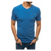 Pánske modré tričko s véčkovým výstrihom