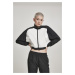 Women's short raglan wrinkled jacket Batwing blk/wht