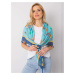 Blue scarf with color print