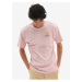 Light Pink Mens T-Shirt VANS Sunset Dual Palm Vintage SS Tee - Men