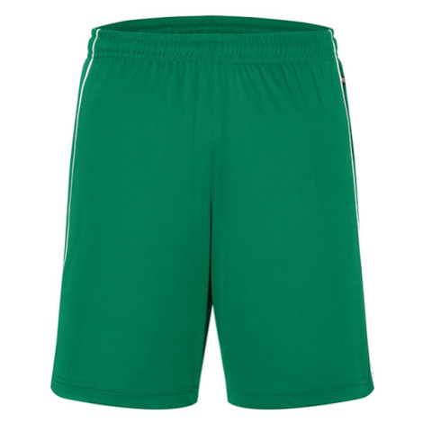 James&amp;Nicholson Unisex športové šortky JN387 Green