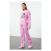 Trendyol Hello Kitty Licensed Pink 100% Cotton Knitted Pajama Set